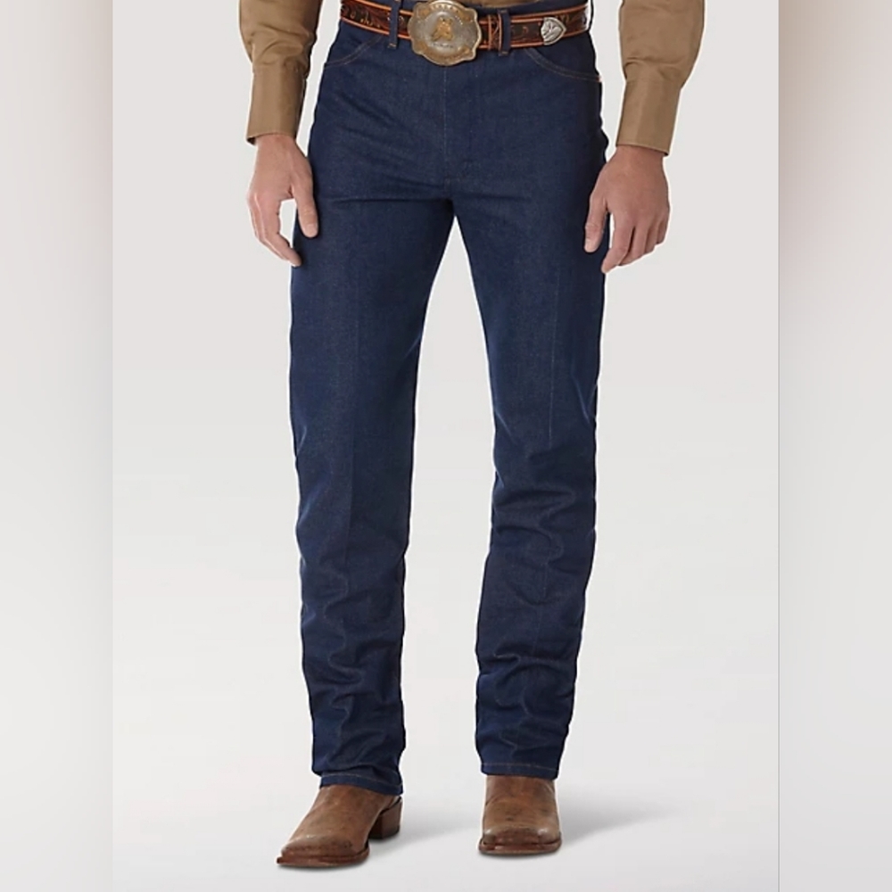 NWT Men's Original Fit 38x34 Wrangler Rigid Cowboy Cut Jeans-Indigo